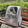 Luxury Pet Carrier Backpack for Small Cats Dogs Solid Oxford Portable Two-Sided Entry Safety for Travel Hiking Outdoor Use