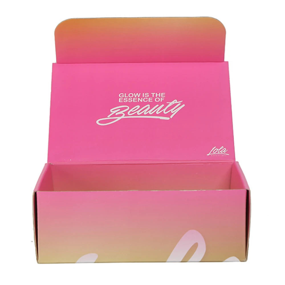 OEM Custom Logo Eco-Friendly Eco E Flute Kraft Cartoon Colored Folding Packing Boxes for Socks Embossing Matt Lamination