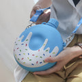 Children Plastic Bottle with Shoulder Strap School Cute Doughnut Shape Tritan Baby Water Bottle Silicone Cover 250ml
