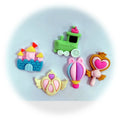 Resin Castle Train Heart Balloon Cabochon Flatback for Phone Decor Parts Scrapbooking Craft DIY Hair Bows Accessories