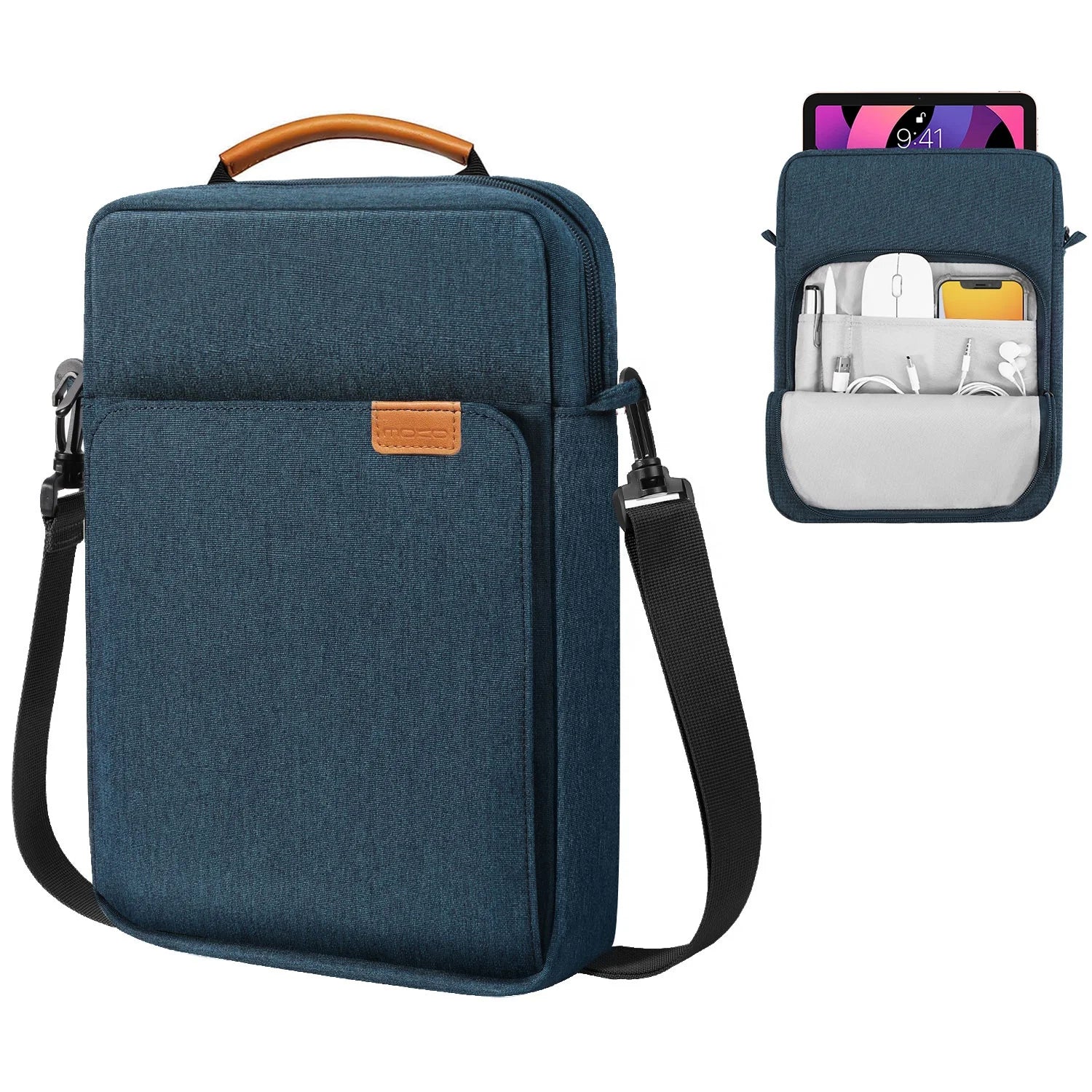 MoKo Outdoor Daily Portable Business Bag Full Protection Rugged Shoulder Bag for iPad Air 11 Samsung Galaxy A9 Plus S9 11 Inches