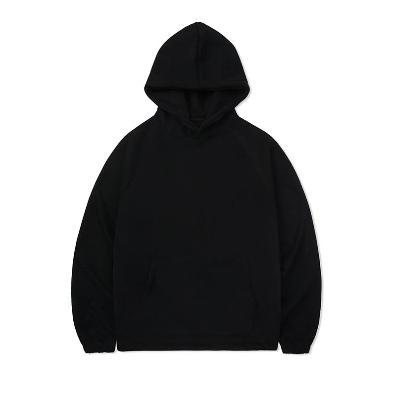 Unisex 420g Fleece Hoodie Embroidery Custom Men's Oversized Hoodies Plain Dyed Solid Pattern Autumn Season No String Puff