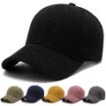 Spring Autumn Mens Fashion Black Baseball Hat Sports Cap Female Light Plate Casual Sun Corduroy Hat