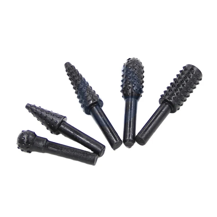 5pcs Industrial Grade Carbon Steel Rotary File Hand Tools for Wood Working and Effective Filing & Shaping