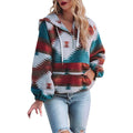 2025 Long Sleeve Pull Over Femme Autumn Winter Warm Hooded Jackets Loose Women Pullover Tribal Aztec Hoodies