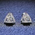 Genuine 1ct Moissanite Diamond Stud Earrings Ladies Solid 925 Sterling Silver Earring for Wedding Jewelry