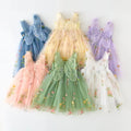 2024 New Children butterfly Dress Summer Girls Fluffy Party Gauze Dresses Flower Lace Baby Girl Dress