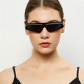 Cat Eye Sunglasses Women Vintage Men Eyewear Small Half Frame Female Fashion Designer Shades Glasses Mirror Male