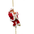 Dropshipping Santa Claus Musical Climbing Rope Ladder Electric Musical Toy Ornaments for Holiday Season MOQ 1 Piece