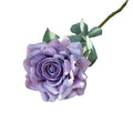 Wholesale Large Single Stem Roses Artificial Velvet Rose Flowers for Wedding Party Decoration