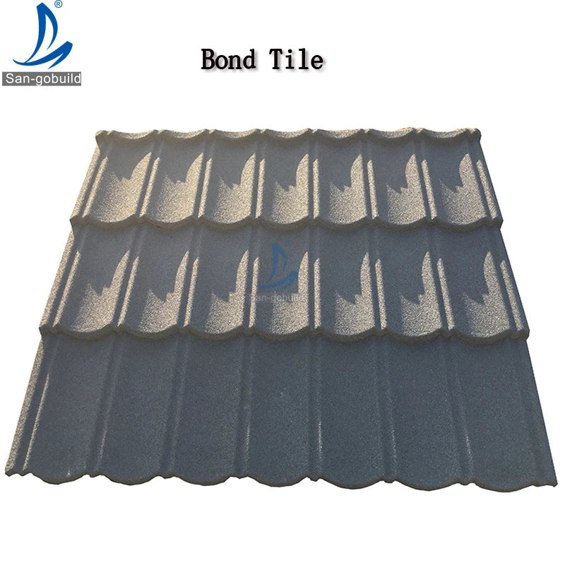 Nepal Granite Chips Coated Zinc Steel Euro Tiles Black Red Roofing Sheet Dealers Near Me for Pen Roofing