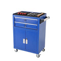 Customizable 2-Door 2-Drawer Warehouse Storage Tool Cabinet Cart with Wheel and Handle OEM Support