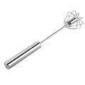 Wholesale Stainless Steel Manual Rotating Egg Whisk Kitchen Gadgets Metal Egg Tools Manual Egg Beater
