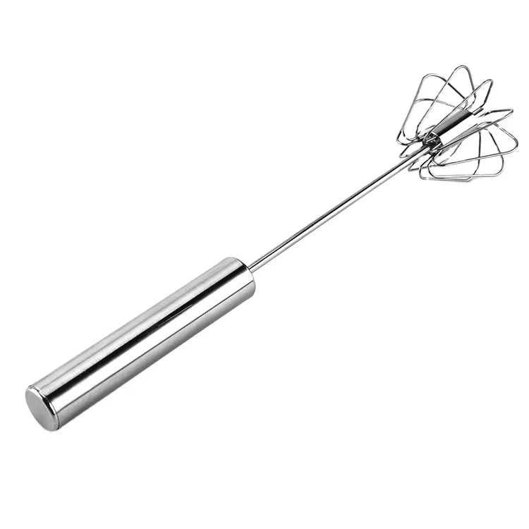 Wholesale Stainless Steel Manual Rotating Egg Whisk Kitchen Gadgets Metal Egg Tools Manual Egg Beater