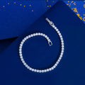 Latest Iced Out Princess Cut Cubic Zirconia Tennis Bracelet Sterling 925 Silver Hand Chain Bracelets for Women Fine Jewelry