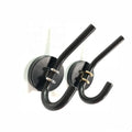 Round Metal Black Wall Mounted Hat And Coat Hooks