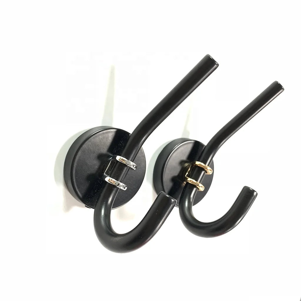 Round Metal Black Wall Mounted Hat And Coat Hooks