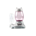 Two in One Automatic Plastic Pet Feeder and Water Dispenser Cute Kitten Ears for Dog Cat