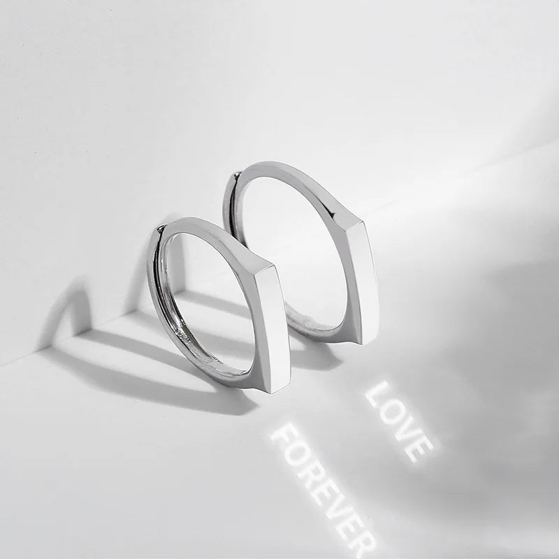 High Technology Adjustable I Love You Forever Rings Diffuse Light Ring S925 Silver Projection Couple Ring Valentine's Day Gift