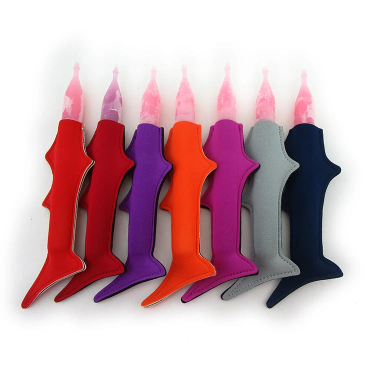 Ready to Ship Wholesale Shark Tail Neoprene Sublimation Blanks Popsicle Holder Sleeve Ice Lolly Bags for Kids