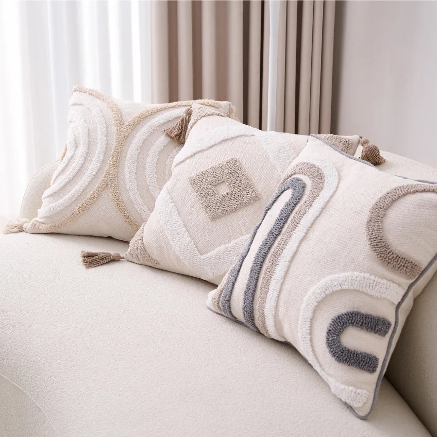 Bohemian Pillowcases Sofa Living Room Home and Decoration Cotton Linen Pillow Cover Bedside Backrest Tassel Cushion Cover