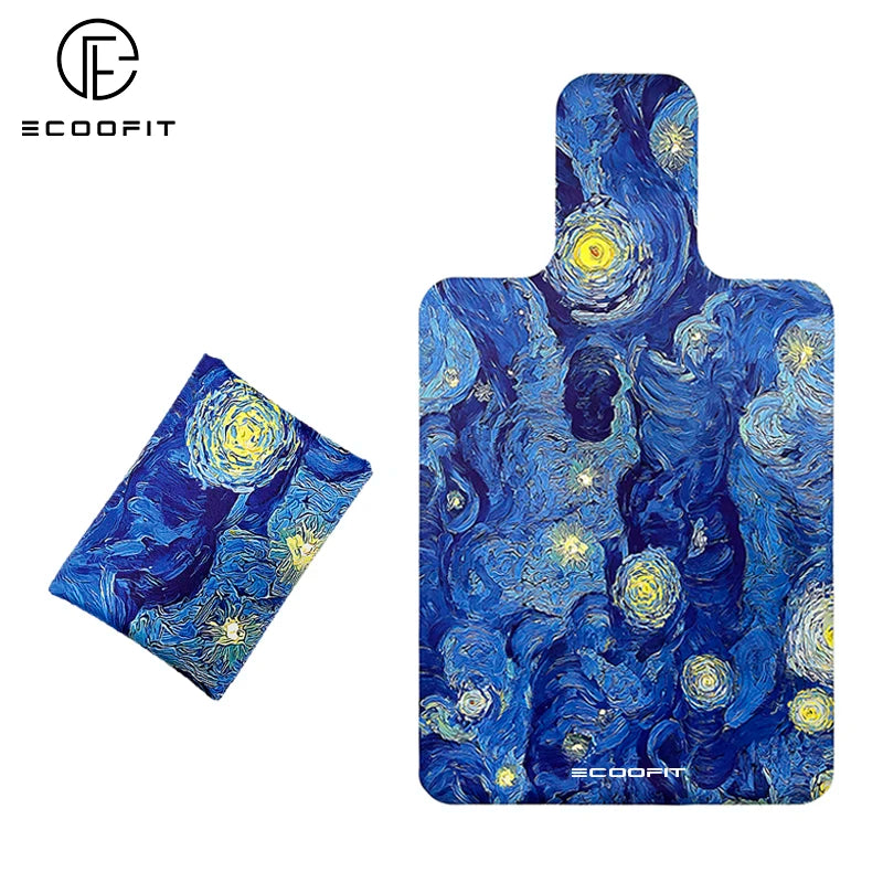 Space Sky Water Color Vegan Suede Pilates Accessories Towel 2in1 Sweat Absorbent Platform Cover Pilates Reformer Mat