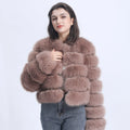 Factory Wholesale New Arrival Faux Fur Coat Fabric Women Custom Faux Fur Coat Warm Faux Fur Coat