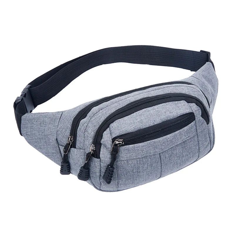 Fashion Men Women Waist Bag Casual Fanny Pack  Large Phone Belt Bag Pouch Canvas Outdoor Travel Banana Hip Bags
