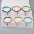 New 8mm Natural Stone Pink Lava Rock Diffuser Bracelet Stretch Elastic Yoga Beads Bracelets for Men Women