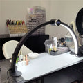 UI Smart LCD Display Switch 40W Bicolor LED Moon Light Lamp for Nail Half Moon LED Light for Nail Table Modern Nail Table
