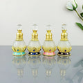 Empty 15ml Luxury Essential Oil Glass Bottle Metal case  Pocket Arabian Attar Bottle with Glass Stick