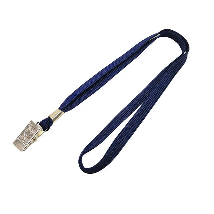 1cm Hollow Polyester Rope Metal Clip ID Card Lanyard Brand Chest Badge Work Permit Exhibition Permit Lanyard Rope