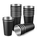 Black 350ml 500ml Camping Customized Logo Stackable Stainless Steel Tumbler Mugs Beer Mug Pint Cups Drinking Cups