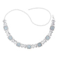Bohemian Gypsy Silver Plated Belt for Women Alloy Blue Red Resin Beads Belly Body Chain Waist Chain Body Jewelry