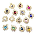 100pcs Mix Color Sew on Rhinestone Golden Base with Claw Crystal Strass Oval Shape Rhinestone Buttons Applique DIY Clothing Shoe