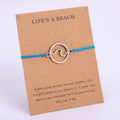 Promotional Gift Summer Beach Ocean Theme Wave Charm Bracelets Jewelry Sea Wave Charm Men Bracelet for Women