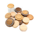 Wholesale Portable Custom Bamboo/Wood Non-Spill Lid for Jars Glass Storage Cosmetics & Industrial Packaging