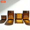 5ml 20ml 30ml 50ml 100ml Empty Skin Care Cream in Glass Jars with Wood Grain Lid Cosmetic Packaging