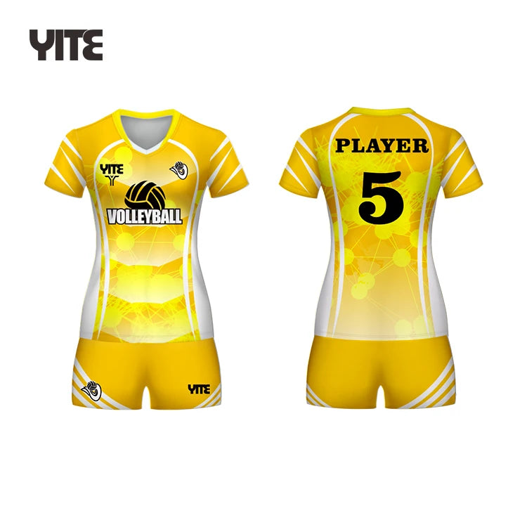 Custom Volleyball Jerseys Cheap Volleyball Jersey Women 2024 Yellow Volleyball Jerseys New Design