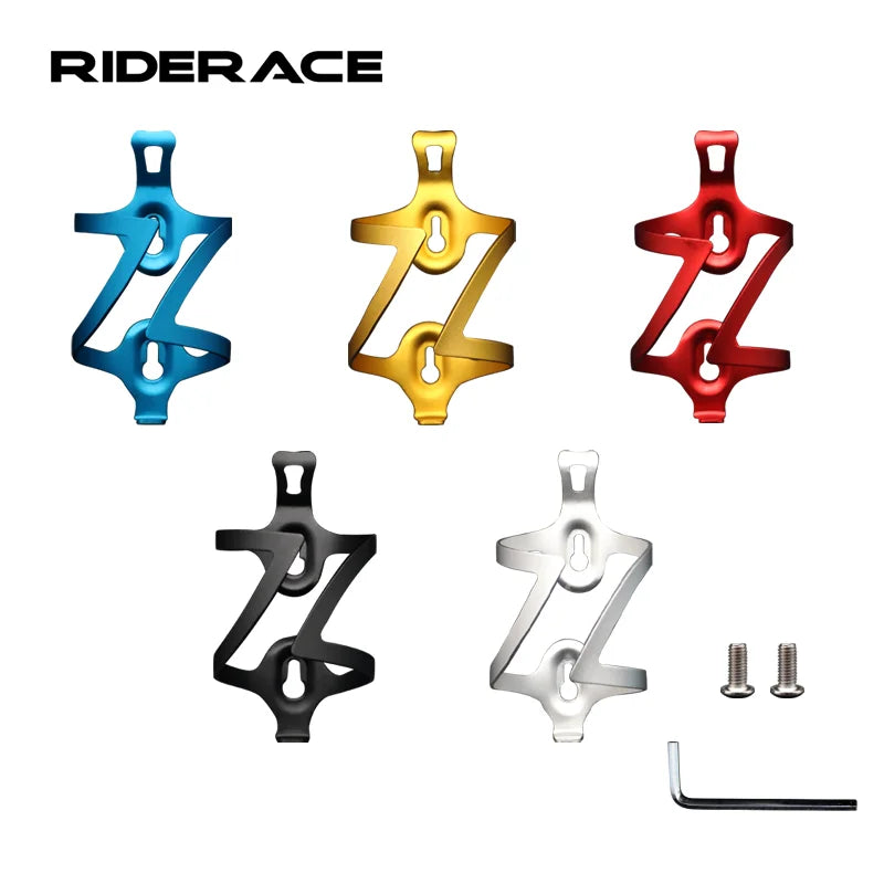 RIDERACE Bicycle Water Bottle Cage Lightweight Aluminum Alloy Kettle Rack MTB Road Bike Durable Cup Holder for Outdoor Cyucling