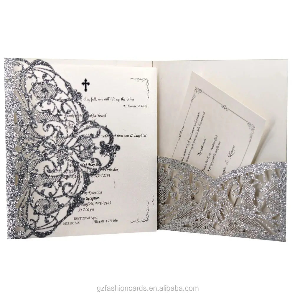 Laser Cut Wedding Invitation Slay- up Business Cards and Customized Birthday Invitation Cards RSVP Cards MegaBDM