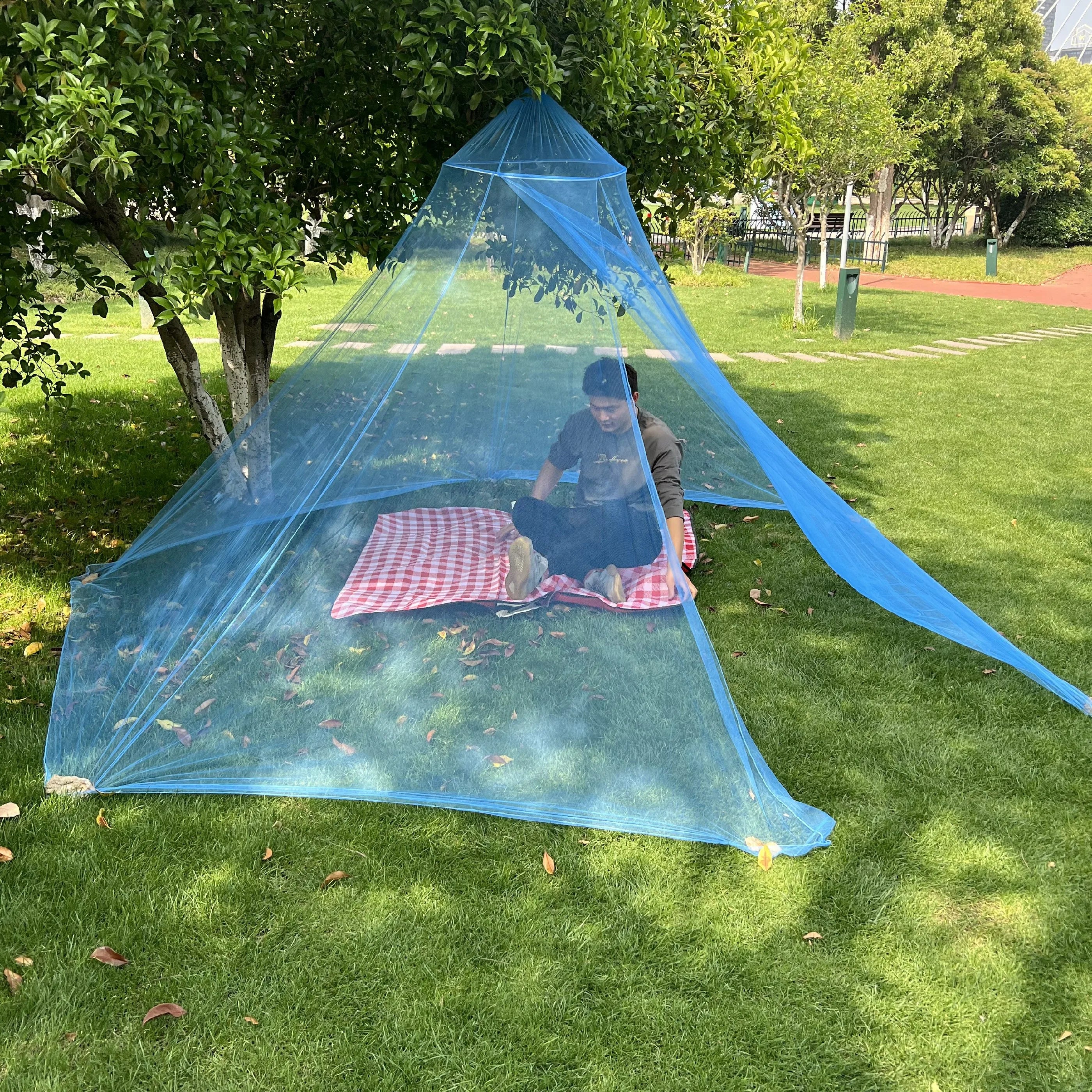 Indoor & Outdoor Dual-Use Hung Dome Queen Size Bed Mosquito Net OEM/ODM Conical Mosquito Net