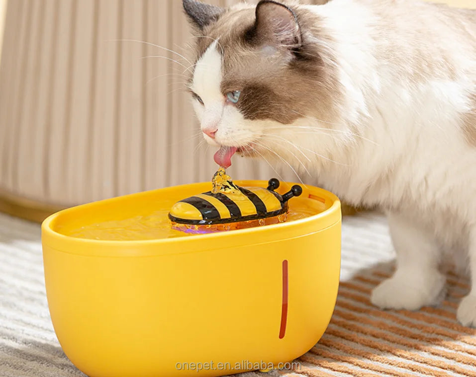 Little Bee Water Dispenser Cat Automatic Circulation Filter Silent Water Feeder 2L Pet Cat Water Dispenser