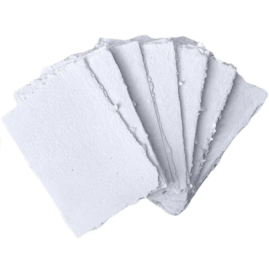 Wholesale Blank Handmade Deckle Edge 300 GSM Textured Cotton Paper for Invitation Menu Name Cards