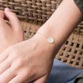 EManco Ornament Simple Gold-plated Bracelet Geometric Round Bracelet 316L Stainless Steel Lettering Bracelet