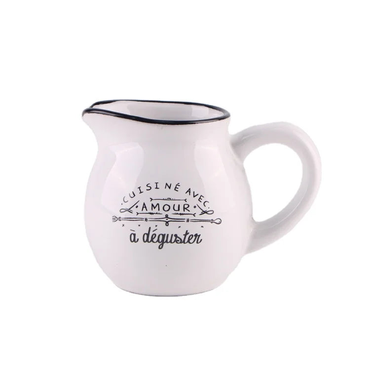 European Style Country Estate Lemon Desgin Ceramic Sugar Bowl and Creamer