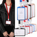 Factory Price Work Card Holders with Lanyard ID Badge Holder with Rope ID Card Cover Name Tag Staff Business Card Cover MegaBDM