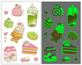Neon Boba Milk Tea Kids Temporary Tattoos for Teens Ice Cream Water Transfer Paper Dessert
