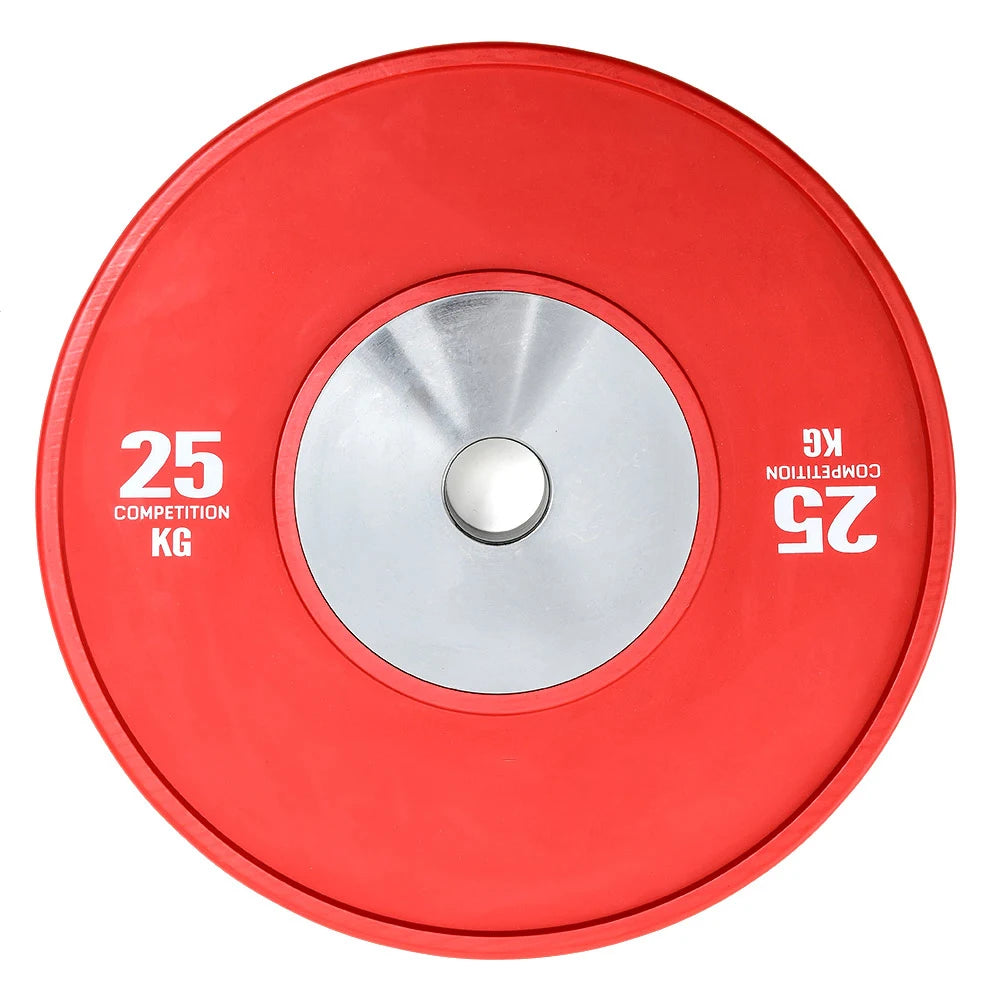 Colorful Steel+Rubber Eco-friendly Custom Color Weight Lifting Gym Barbell Plates Fitness Competition Bumper Plates Lbs Set