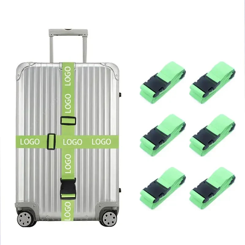 Custom Polyester Luggages Belt Strap Fabric Adjustable Suitcase Belt Fashion Color Printed Travel Bag Belt Purse Strap